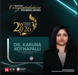 Dr. Karuna Kothapalli recognized as a 2026 Women Leader by Passion Vista